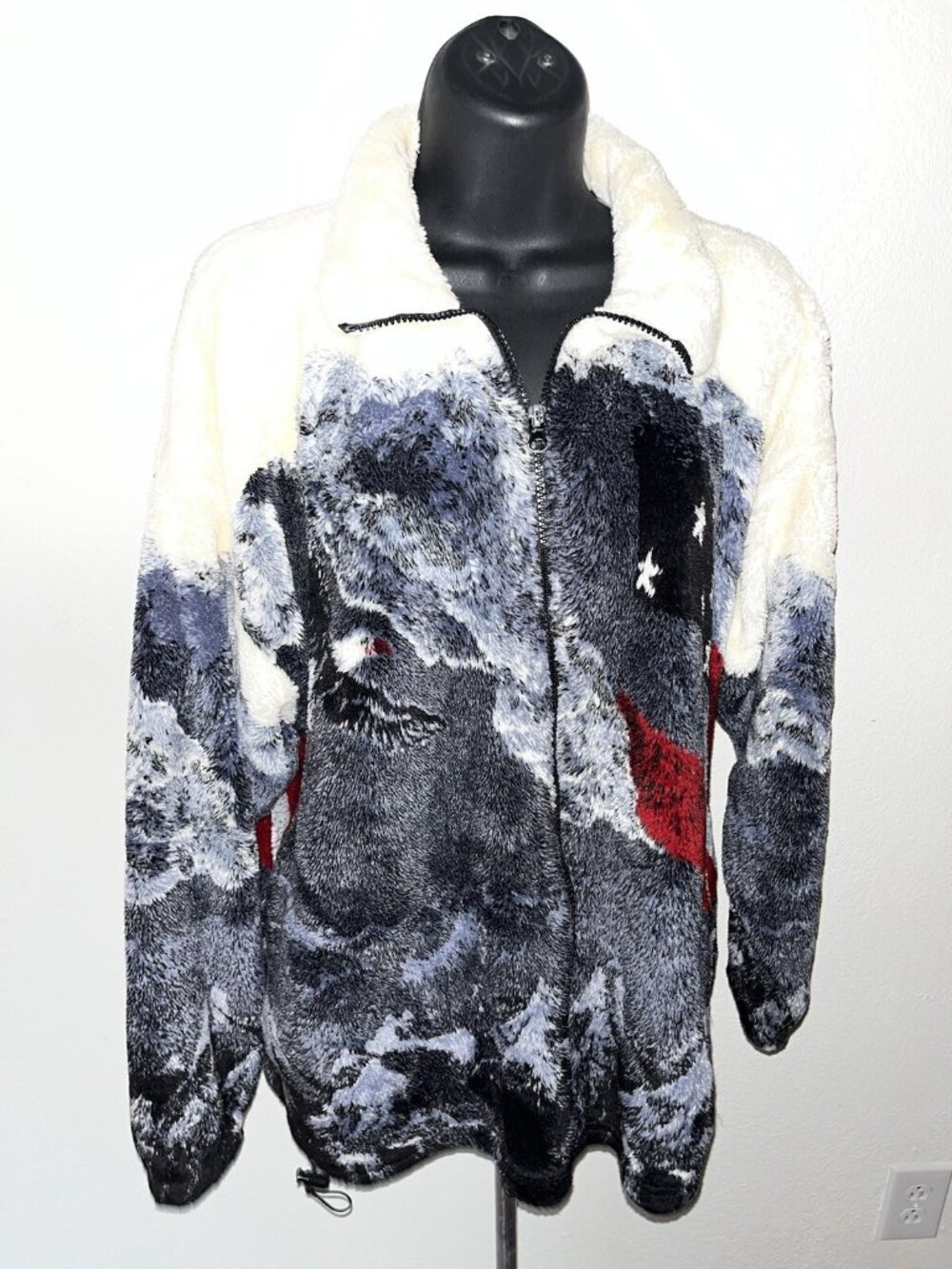 Bear Ridge Outfitters Eagle Flag Jacket Fleece Women Medium USA Coat